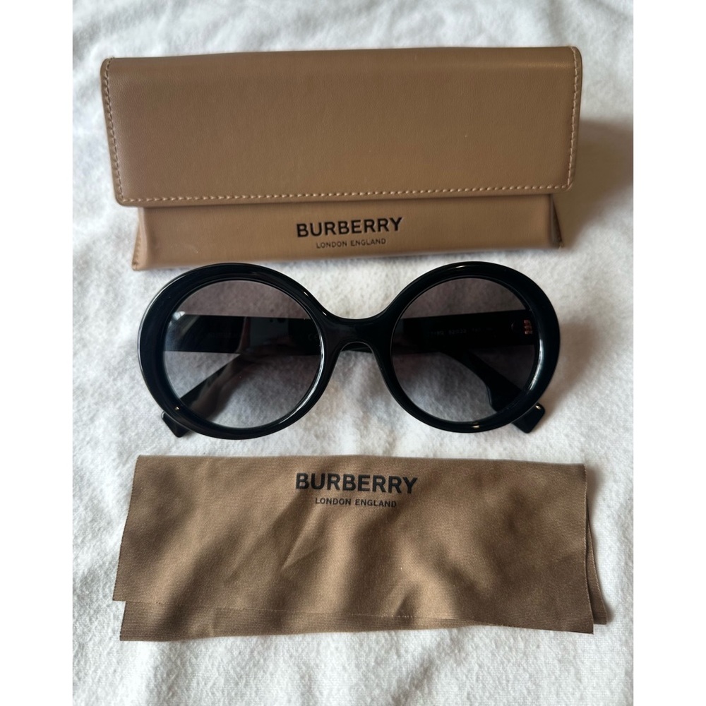 BURBERRY ELLA SUNGLASSES B 4314 ROUND BLACK